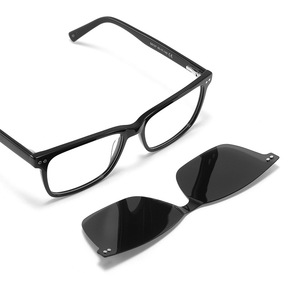 Gafas de Sol Cuadradas Conchen, Montura de Acetato Negra, Lentes Polarizadas TAC con Protección UV400, Unisex, Protección Solar, Moda, Viajes, Conducción - Product Image 5