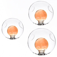 Abat-jour en verre soufflé à la main, double couche, couleur ambre, pour appliques murales, globe de remplacement pour luminaire avec éclairage