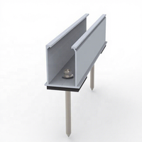 Rel Aluminium Anodized Universal 200mm Mini untuk Sistem Pemasangan Panel Surya di Atap dan Tanah, Garansi 10 Tahun, Standar Desain AS/NZS1170