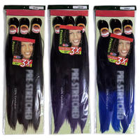 Offre Spéciale – Extensions de Cheveux Synthétiques Afro EZ Braids pour Femmes, Doux et Pré-Étirés, Type Yaki, Vente en Gros