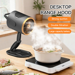 Hotte de cuisine de table portable, purificateur d'air, forte aspiration, pour cuisine, hot pot, barbecue, camping, mini hotte aspirante intelligente USB - Product Image 6