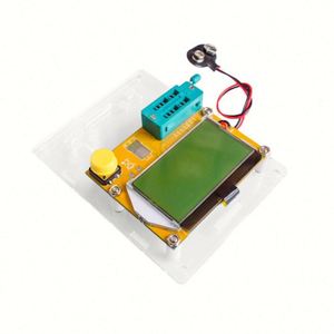 Diode Triode Capacitance <span class=keywords><strong>ESR</strong></span> Meter MOS PNP LCR-T4 Transistor Tester LCD Display Mega328 Transistors Diodes Acrylique Case - Product Image 1