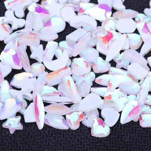 फैशन मिश्रण ग्लास फ्लैट बैक स्टोन K9 फैंसी क्राफ्ट क्रिस्टल नाखून कला सजावट के लिए नाखून कला सजावट गहने बनाने के लिए - Product Image 1