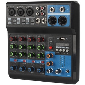 5 Channel Audio Mixer With <b>Bluetooth</b> <b>USB</b> Stereo RCA Inputs <b>For</b> Live Recording And Studio Use - Product Image 1