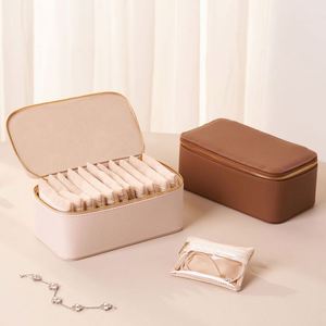 Estuche de Joyería de Lujo para Viaje, Caja de Regalo de Alta Gama a Prueba de Polvo para Anillos, Collares y Accesorios - Product Image 4