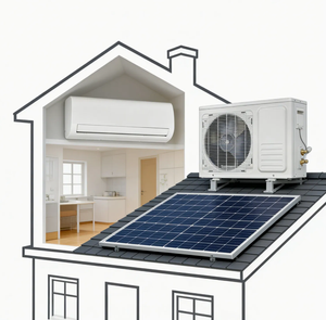 ACDC ACDCB2 Aire Acondicionado Central de 12 000 BTU Conectado a la Red, con Energía Solar Fotovoltaica, Ahorro de Energía, Alta Capacidad de Refrigeración, 12 000 BTU que Garantizan Eficiencia - Product Image 1