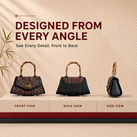 Sac à main en cuir véritable pour femme, avec poignée en bambou, sac à bandoulière de luxe de créateur, idéal pour un usage quotidien