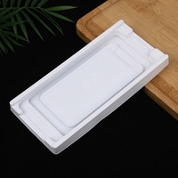 Recyclable PVC Transparent Blanc Plateau Intérieur Imprimable Téléphone Cas Boîte D'emballage En Plastique Emballage Blister