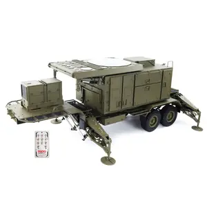 Mobil Mainan Pengendali Jarak Jauh, HG-P804 Truk Militer Hijau Tentara 1/12 Kendaraan Radar (KIT)