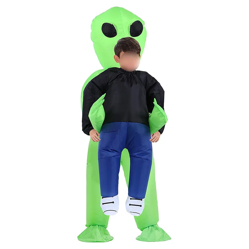 Надувной детский зеленый disfraz de alien gonfiabile танцевальный костюм подарок на Хэллоуин призрачный дизайн надувной талисман