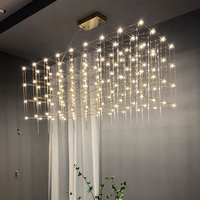 Décoration résidentielle personnalisée de style contemporain Hall d'hôtel Luminaire de lustre de plafond en acier inoxydable à LED
