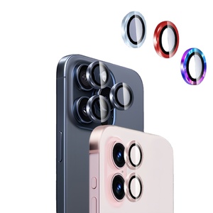 Protection d'objectif d'appareil photo en métal à motif spiralé pour <span class=keywords><strong>iPhone</strong></span> 13 14 15 16 17 Pro Max, film protecteur HD pour caméra arrière de téléphone portable - Product Image 1