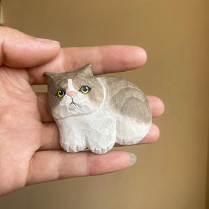 Nuevos estilos lindos animales de dibujos animados imanes magnéticos para <span class=keywords><strong>nevera</strong></span> grabado tallado en madera esculpido a <span class=keywords><strong>mano</strong></span> pequeño regalo gato <span class=keywords><strong>nevera</strong></span> pegatina - Product Image 1