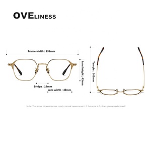 Montura de gafas de titanio puro para hombre, gafas ópticas 2024 para hombre, gafas cuadradas para mujer, montura óptica para miopía, gafas - Product Image 6
