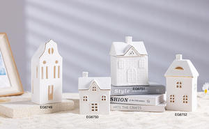 Factory Wholesale <strong>Christmas</strong> Miniature LED-Lighted Ceramic <strong>Houses</strong> for <strong>Village</strong> Decoration - Product Image 4