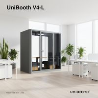 Cabinas de Privacidad Insonorizadas Multifuncionales y Duraderas UNIBOOTH, Diseño Moderno, Espacio de Trabajo Móvil, Apartamento, Comedor, Supermercado, Centro Comercial