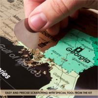 Impresión personalizada Diseño popular Deluxe XL Póster colorido Viaje Rascar Mapa del mundo