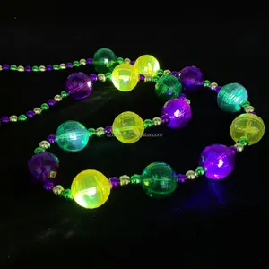 定制派对狂欢节装饰巨型球狂欢节珠子项链发光项链彩色闪光发光二极管珠子项链