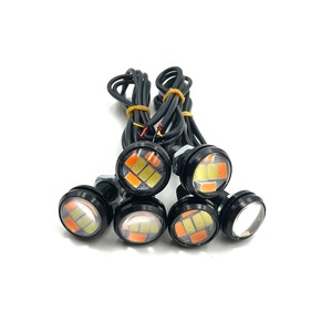Hawkeye Đèn Lái Xe Đèn Led Chạy Ban Ngày Cho Xe Hơi Màu Trắng + Hổ Phách DC 12V Đèn Tín Hiệu Rẽ Mắt Đại Bàng Hai Màu Tự Động 5630 6SMD DRL - Product Image 2