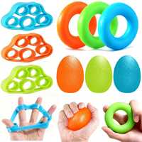 Juego de Entrenadores de Resistencia de Cinco Dedos con Agarre de Gel de Silicona para Rehabilitación, Fortalecimiento y Relajación, Unisex