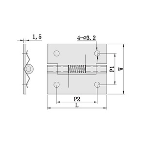 Stainless Steel <b>Spring</b> <b>Hinges</b> B-1046S Soft Closing Full Surface Cabinet Door Hardware - Product Image 1