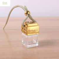 Flacon diffuseur de parfum carré en bois de 8 ml et 10 ml, vide et rechargeable, pour décoration intérieure automobile
