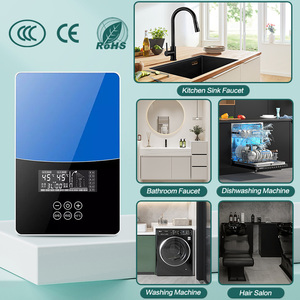 Chauffe-<span class=keywords><strong>eau</strong></span> électrique de conception nouvelle, en acier inoxydable, étanche IPX4, LED, portable, mural, chauffage rapide, <span class=keywords><strong>pour</strong></span> salle de bain, usage domestique - Product Image 4