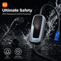 Chargeur EV portable certifié CE KRJI 3,5 kW, mode de charge rapide, type 2, station de charge EV avec courant réglable