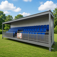 Conteneur tribune préfabriqué en acier moderne de 20 et 40 pieds avec sièges pliables et auvent pour stade sportif