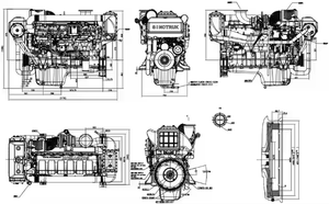 Moteur marin 4 temps refroidi par eau 600 tr/min, état neuf, qualité marine - Product Image 1