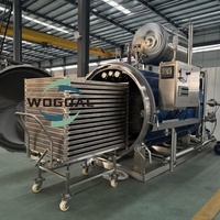 Autoclave alimentaire industriel à haute température, machine de stérilisation par pulvérisation d'eau pour sachets