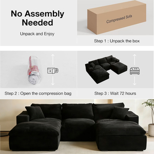 Juego de Sofás Reclinables Modernos de Lujo para Sala de Estar y Dormitorio, Combinación de <span class=keywords><strong>3</strong></span>+<span class=keywords><strong>2</strong></span> Plazas, Compresión para el Hogar, Sin Marco - Product Image 4