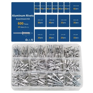 Remaches ciegos de aluminio Sanya de 1/8 pulgadas de diámetro, juego de 600 piezas para unión de metales - Product Image 5