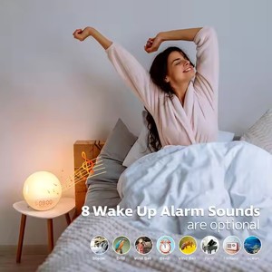 Thông minh Mặt Trời Mọc Đồng hồ báo thức thức dậy ánh sáng đồng hồ báo thức cho phòng ngủ thanh thiếu niên nặng tà vẹt trẻ em ngủ Viện trợ với FM Đài phát thanh - Product Image 2