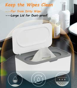 Dispensador de Toallitas para Bebés y Adultos, Mantiene las Toallitas Frescas, Operación con una Sola Mano, Antideslizante, Fácil de Abrir/Cerrar, Contenedor de Almacenamiento de Papel - Product Image 4