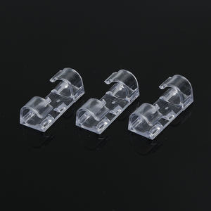 Clips de câble de fil de pince en plastique acrylique transparent supports de cravate transparents pour les fils de câble de serrage de table - Product Image 2