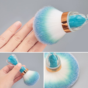 Brosse de nettoyage de poussière pour ongles à tête large, forme de bac à sable, outil de beauté doux pour le nettoyage de la poudre, pour usage en salon de manucure - Product Image 4