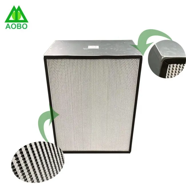 China Manufacturer AHU System H13 H14 Mini Pleat HEPA Filter