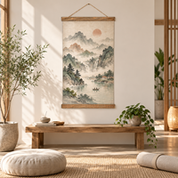 Livraison rapide, délai de 48 heures, impression par transfert thermique personnalisée de grande taille (52 cm), décoration murale en lin pour chambre à coucher, salon, bureau
