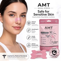 30 Bandes Nasales Anti-Ronflement Personnalisables avec Logo, Rose, pour une Meilleure Respiration, Patchs Nasaux pour Hommes et Femmes