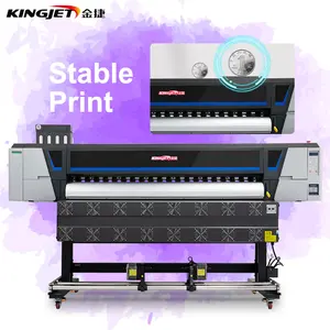 KINGJET miglior prezzo 1.6m 1.8m 3.2m stampante ecosolvent xp600 testina di stampa della tela di canapa/vinile autoadesivo/manifesto macchina da stampa per la vendita