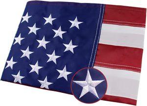 5x8 футов Открытый Сверхмощный американский флаг Американский большой Вышитый Флаг 240D нейлон американский флаг - Product Image 2