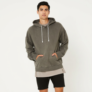 2025 New Premium Heavyweight French Terry Hoodie with <b>Rope</b> <b>Laces</b> Custom Logo Design for Winter Season OEM Service Supply - Product Image 1