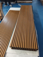 Panneaux acoustiques de plafond durables en MDF Akupanel en bois massif naturel, insonorisants, ignifuges, panneaux muraux 3D pour bureau