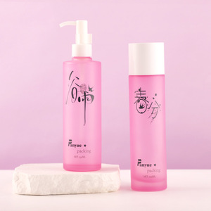 Envases de Vidrio Mate de 200ml y 230ml para Cosméticos, Tónico, Color Rosa y Verde, Personalizables, con Tapa Blanca de Rosca - Product Image 4