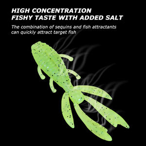 Tolure Custom 2.1g 63mm esca morbida per gamberetti 20 pz/set con esca morbida bionica con pesce e sale Cebo De Pesca - Product Image 5