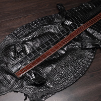 Ceinture automatique en cuir de crocodile véritable pour hommes, sangle de taille sans couture, haut de gamme