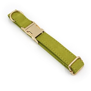 Productos populares 2024, collares de lujo para perros al aire libre, diseño de lazos para mascotas, correas de cuero de gamuza verde para mascotas, collares populares para perros - Product Image 3
