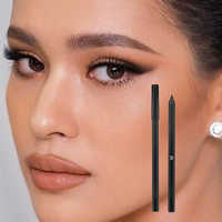 Crayon pour les yeux de couleur noire de maquillage de marque privée crayon pour les yeux végétalien imperméable longue durée lisse crémeux paillettes noir Kajal crayon pour les yeux