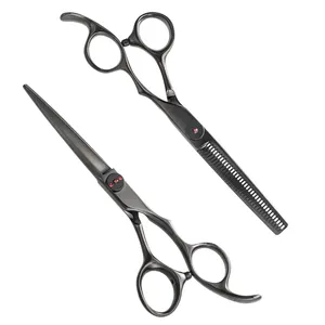 Hair Scissor Professional Razorline CK72B Black Titanium Coating SUS440C Hot Sell Japanese Hair Scissor Sets